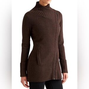 Athleta- Women’s Chocolate Brown Chill Factor Sweater Coat, Size XXS